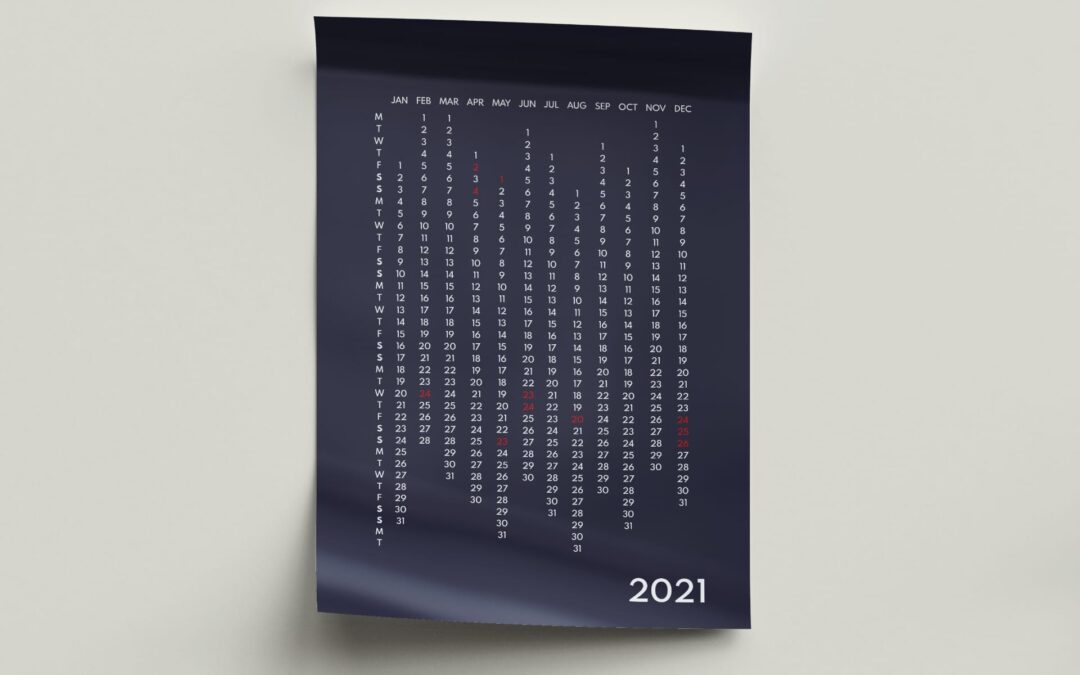 Vertical Calendar 2021