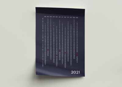 Vertical Calendar 2021