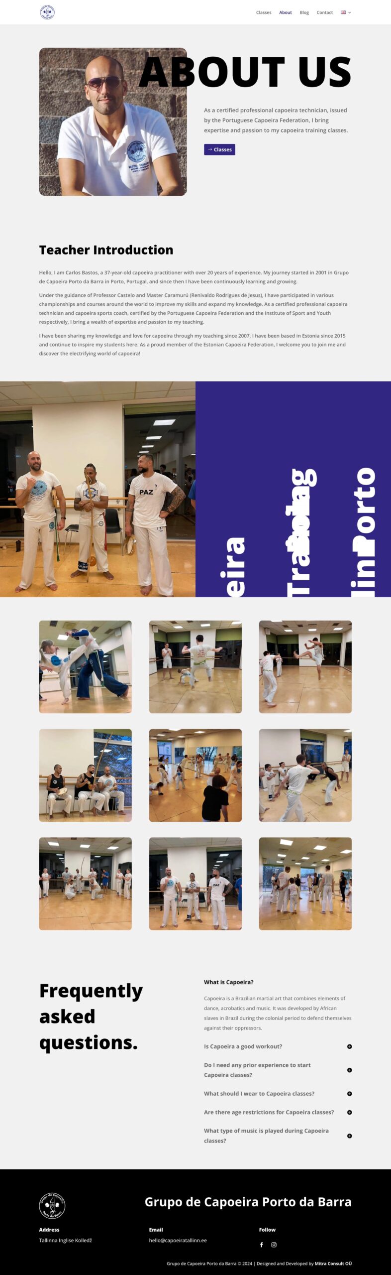 Capoeira Tallinn About us Page