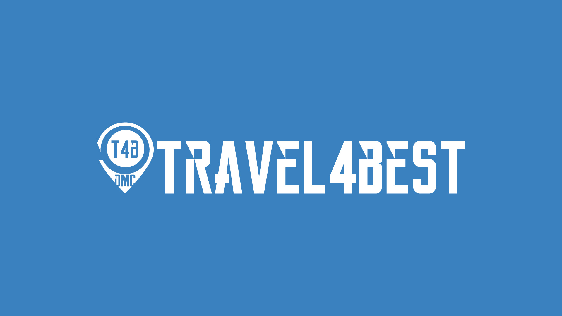 Travel4Best Logo Design White